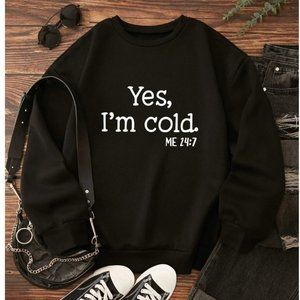 SHEIN | Tops | Shein Unity Slogan Graphic Thermal Lined Sweatshirt In Black  Size M Nwt | Poshmark